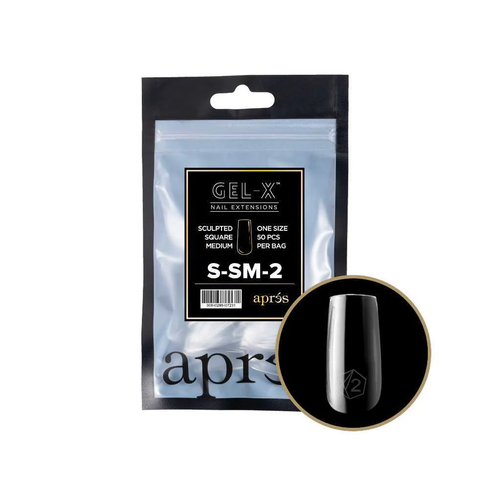 Apres Gel-X Refill Tips 2.0 - Sculpted Square Medium (50Pcs) - Image 6