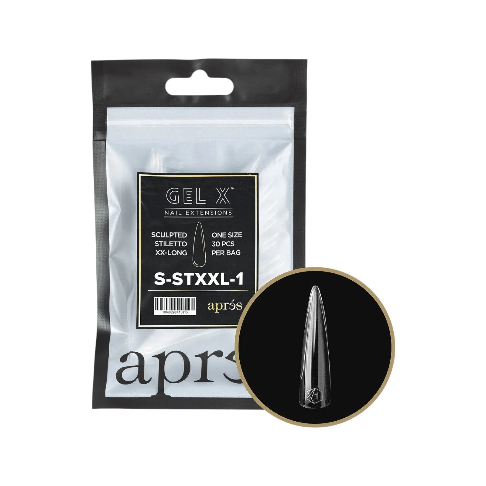 Apres Gel-X Refill Tips 2.0 - Sculpted Stiletto Extra Extra Long (30Pcs) - Image 5