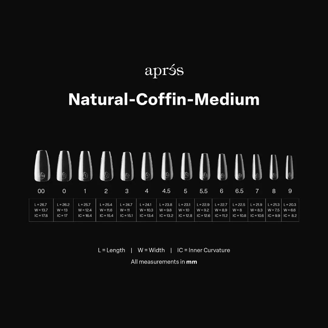 Apres Gel-X Mini Tips Box 2.0 - Natural Coffin Medium (280Pcs) - Image 3