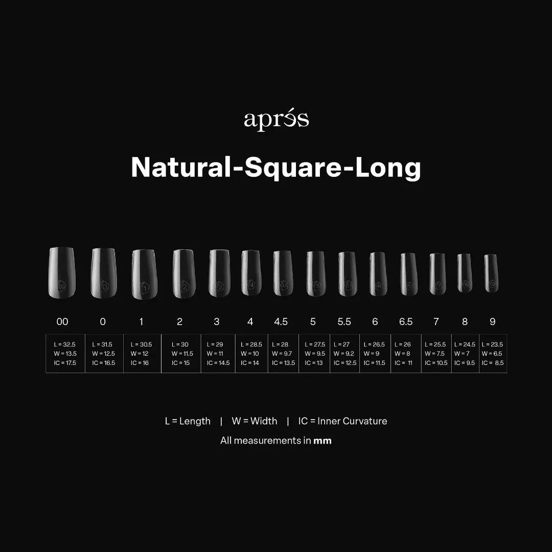 Apres Gel-X Mini Tips Box 2.0 - Natural Square Long (280Pcs) - Image 3