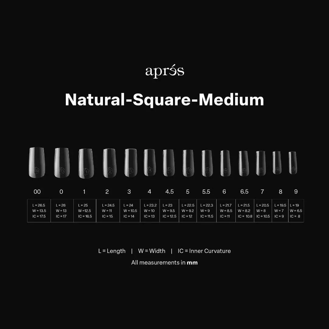 Apres Gel-X Mini Tips Box 2.0 - Natural Square Medium (280Pcs) - Image 3