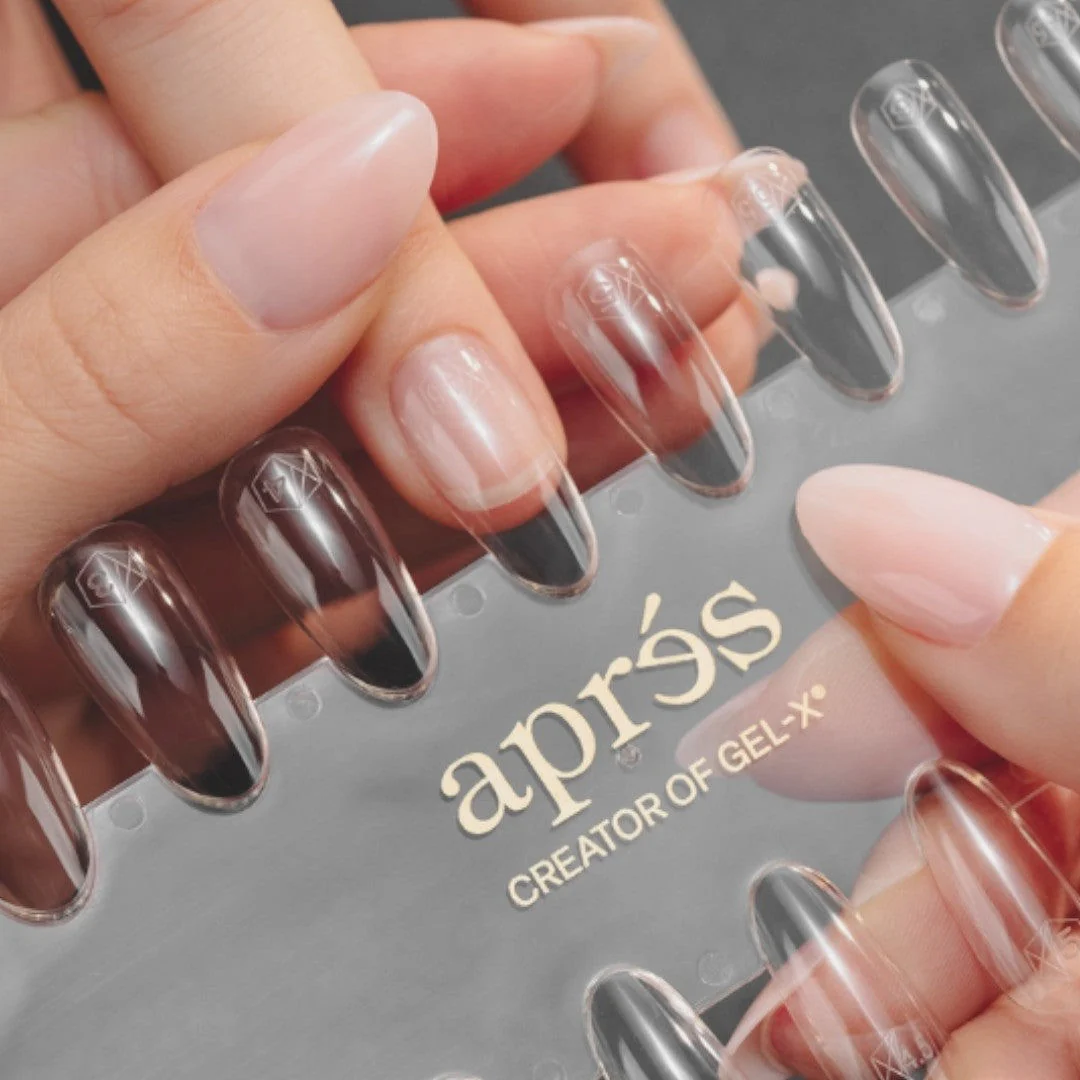 Apres Gel-X Tip Swatch - Natural/Sculpted Round Medium - Image 2