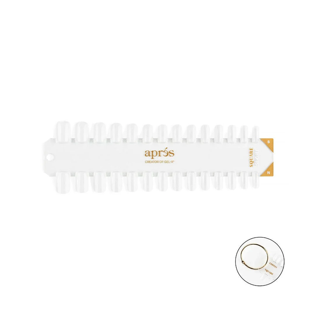 Apres Gel-X Tip Swatch - Natural/Sculpted Square Short - Image 3