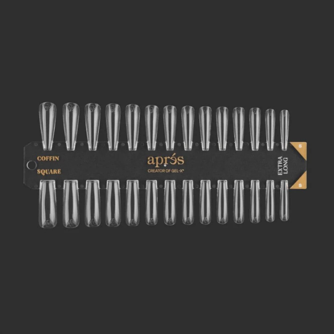 Apres Gel-X Tip Swatch - Sculpted Coffin/Square Extra Long