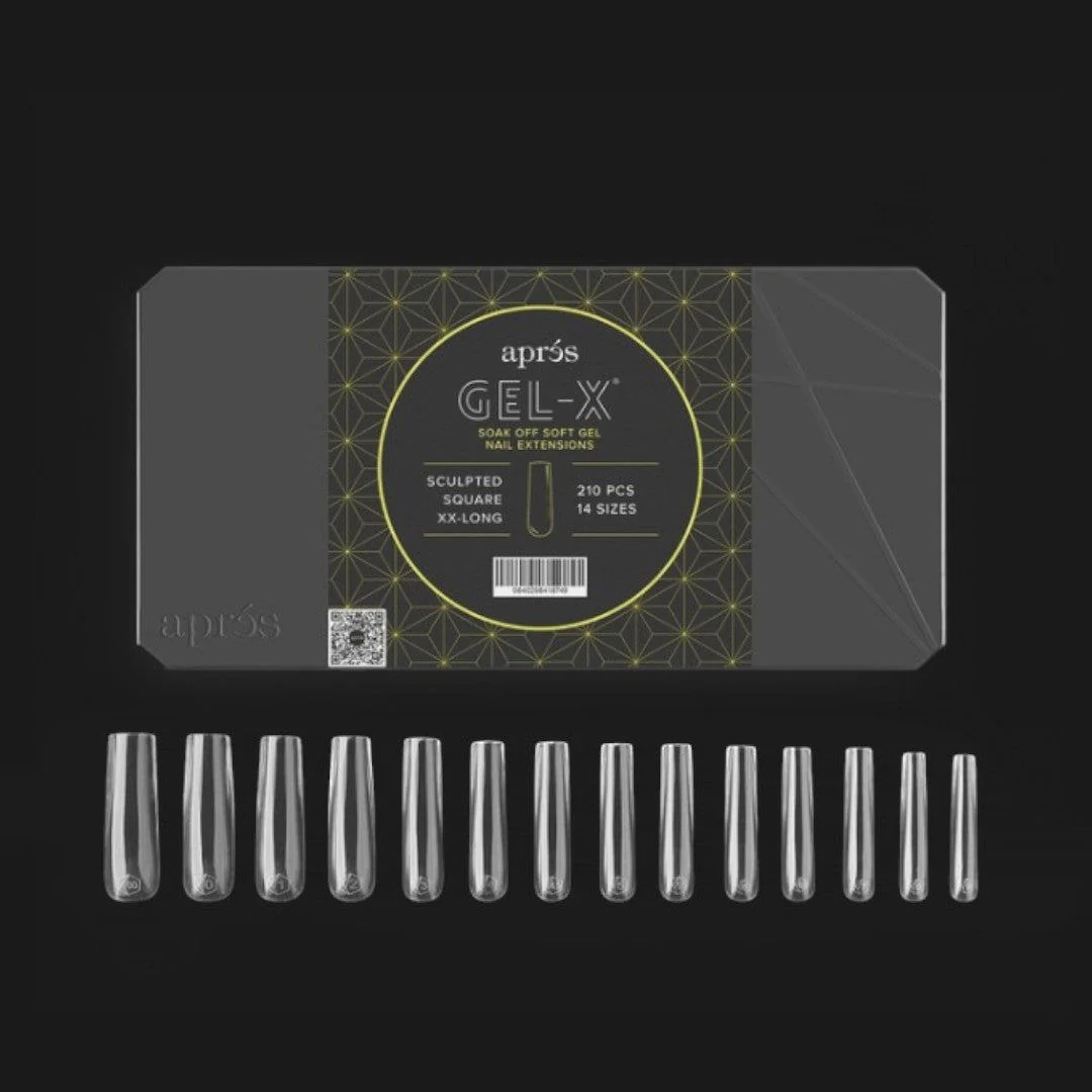 Apres Gel-X Mini Tips Box 2.0 - Sculpted Square Extra Extra Long (210Pcs)