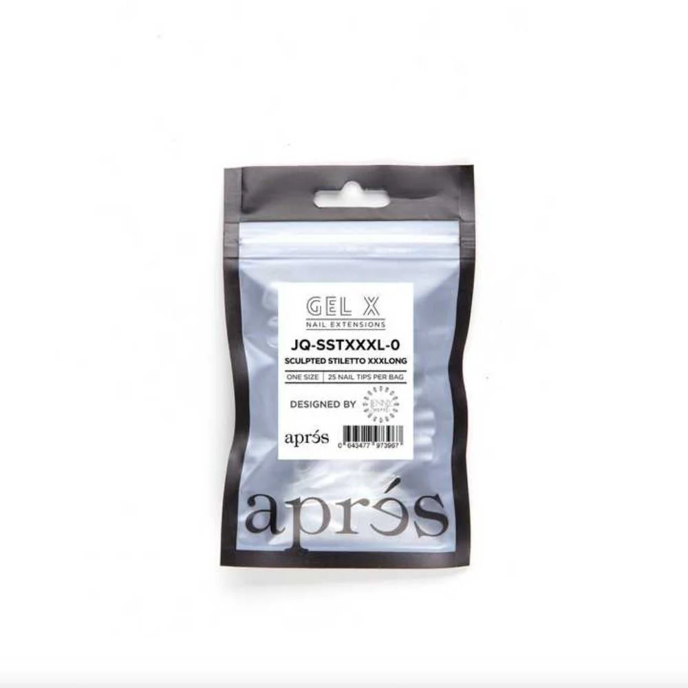 Apres x Jenny Secret Gel-X Refill Tips - Sculpted Stiletto XXXLong 50pcs