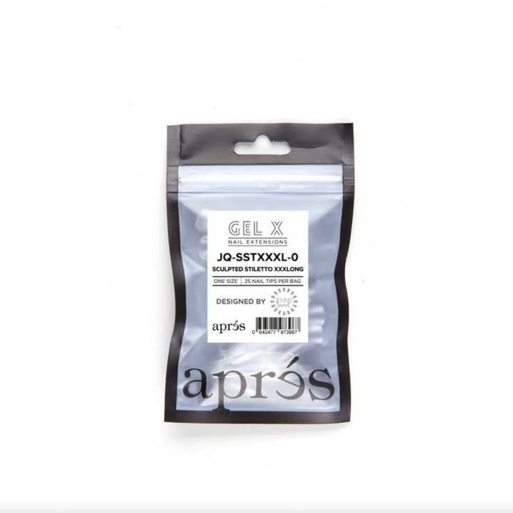 Apres x Jenny Secret Gel-X Refill Tips - Sculpted Stiletto XXXLong 50pcs - Image 2