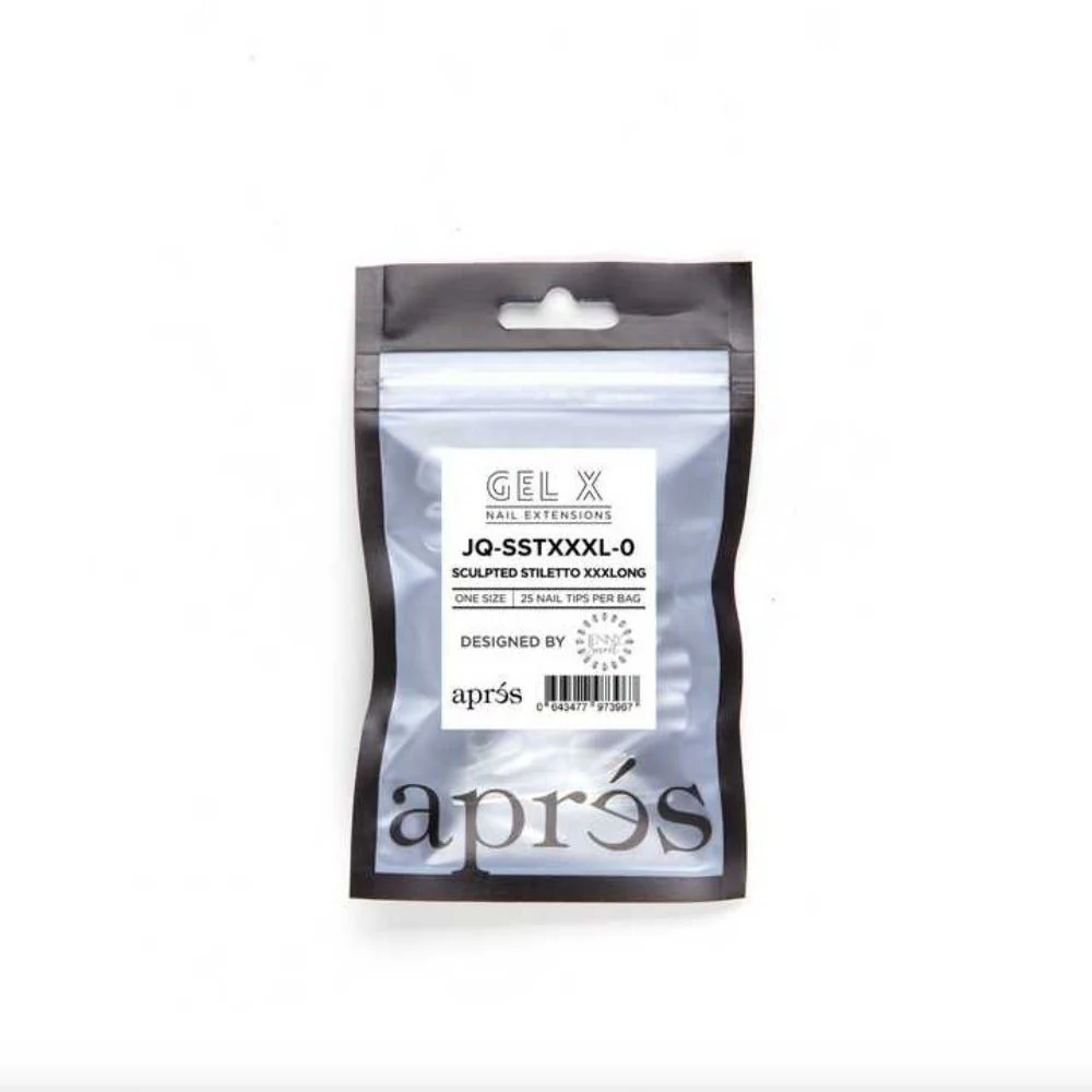 Apres x Jenny Secret Gel-X Refill Tips - Sculpted Stiletto XXXLong 50pcs - Image 3