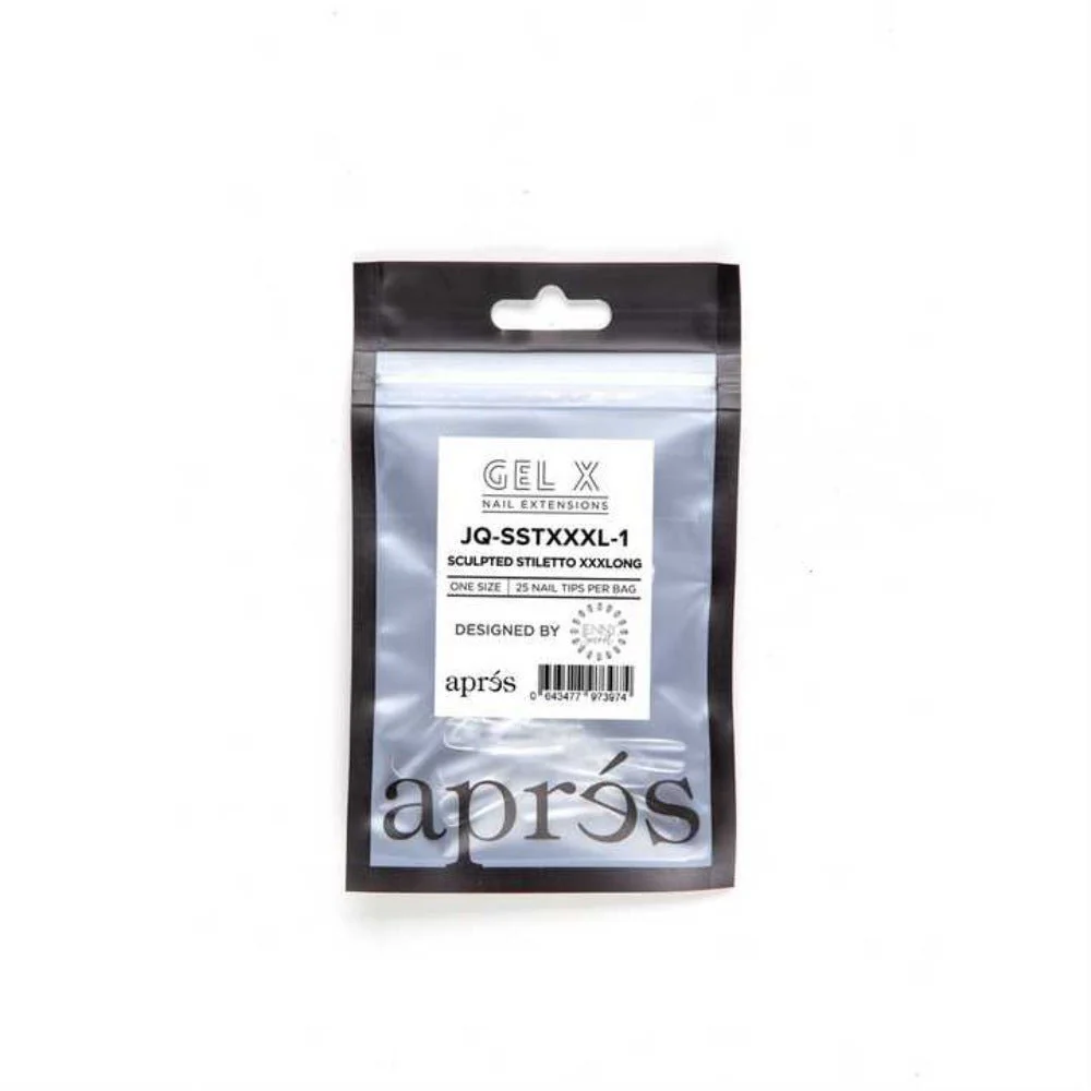 Apres x Jenny Secret Gel-X Refill Tips - Sculpted Stiletto XXXLong 50pcs - Image 4