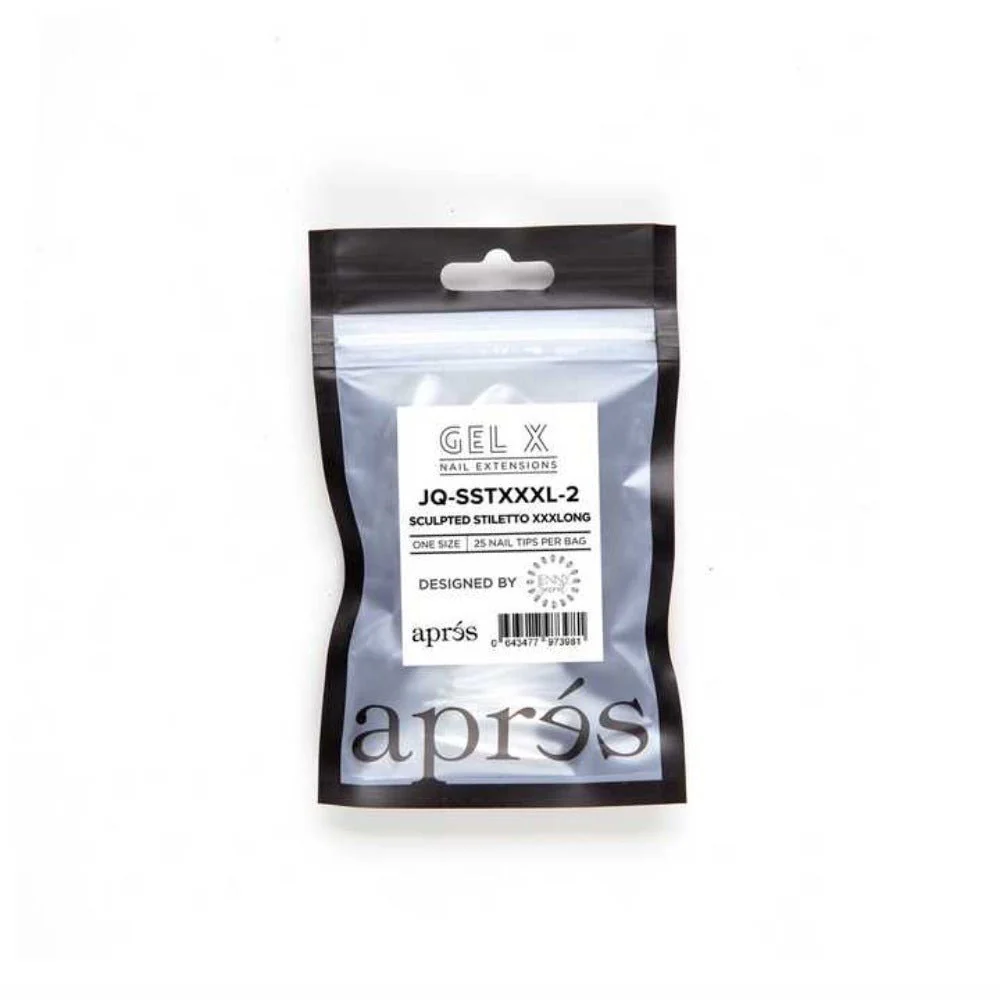 Apres x Jenny Secret Gel-X Refill Tips - Sculpted Stiletto XXXLong 50pcs - Image 5