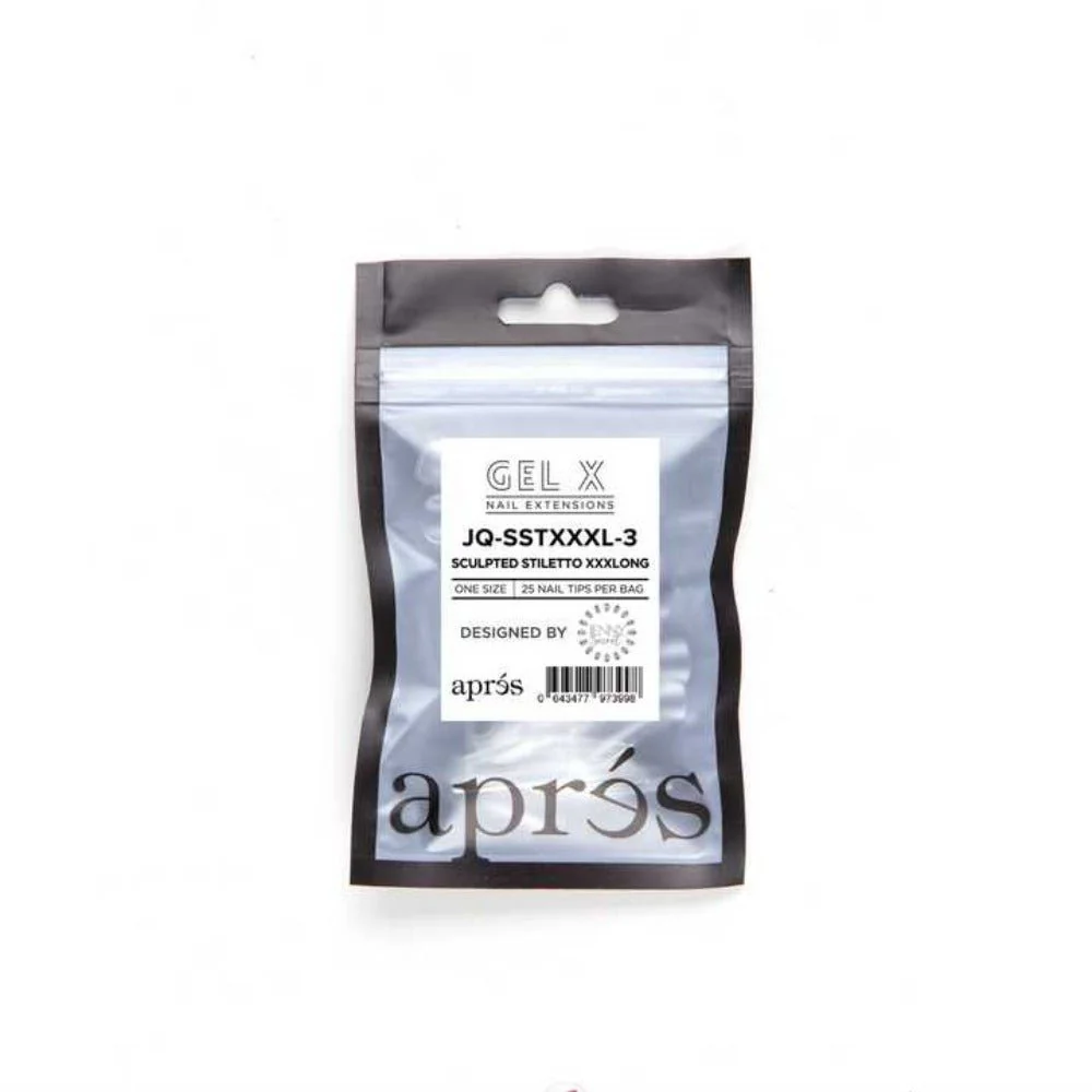Apres x Jenny Secret Gel-X Refill Tips - Sculpted Stiletto XXXLong 50pcs - Image 6