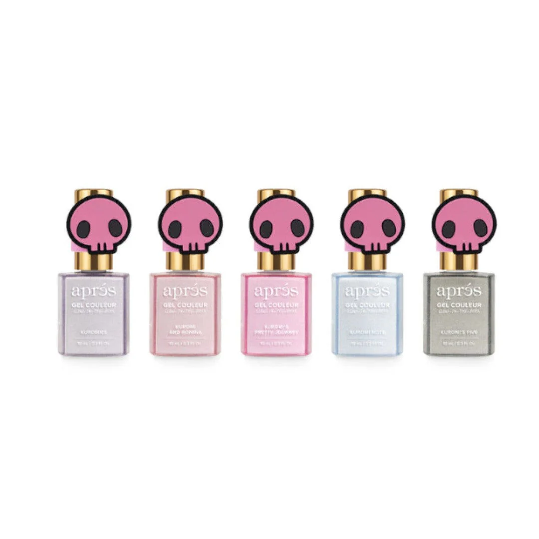 Apres Kuromi Caty Eye Gel Couleur (HEMA-Free) W/ Pink Skull Cap Accessory (Set Of 5) - Image 3