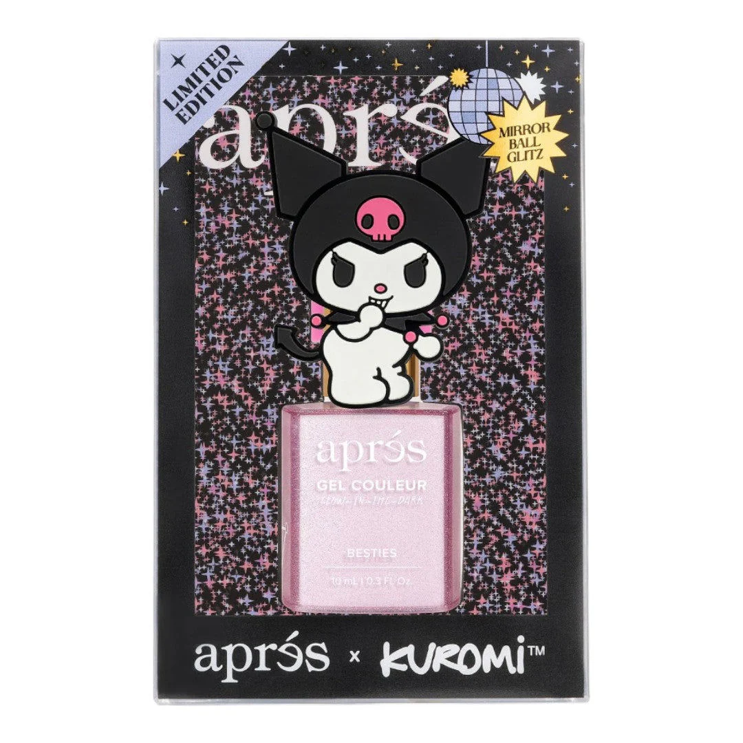 Apres Kuromi Flash Glitter Gel Couleur (HEMA-Free) - Besties W/ Cap Accessory #5FGK02LPKWC