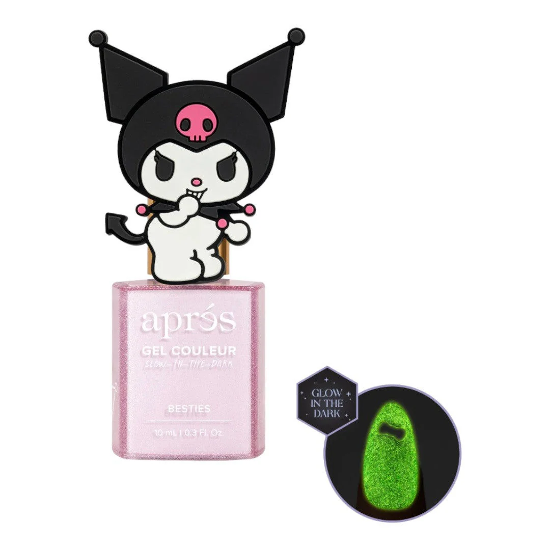 Apres Kuromi Flash Glitter Gel Couleur (HEMA-Free) - Besties W/ Cap Accessory #5FGK02LPKWC - Image 2