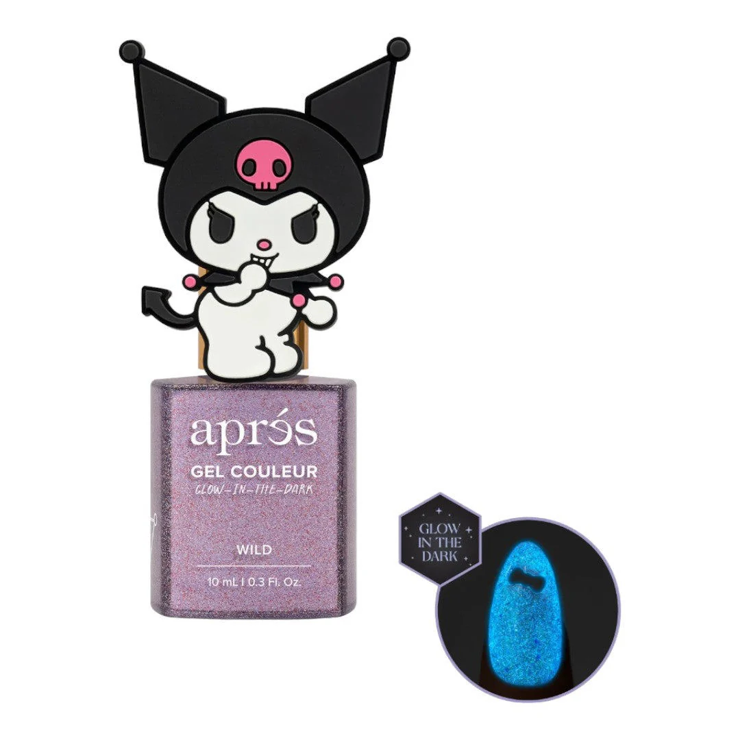 Apres Kuromi Flash Glitter Gel Couleur (HEMA-Free) - Wild W/ Cap Accessory #5FGK01LPWC - Image 2