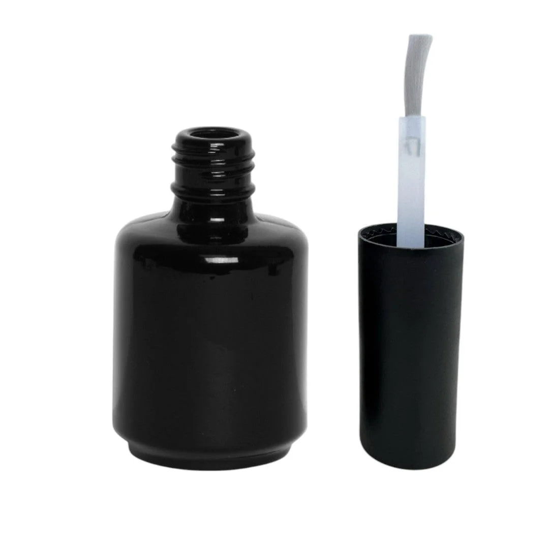 Berkeley Empty Gel Polish Bottle 0.5Oz - Glossy Black #BT253-GB
