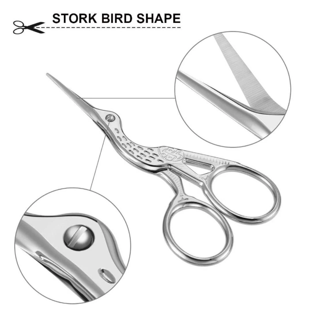 Berkeley Extra-Long Stork Scissors - Silver #SC867SV - Image 3