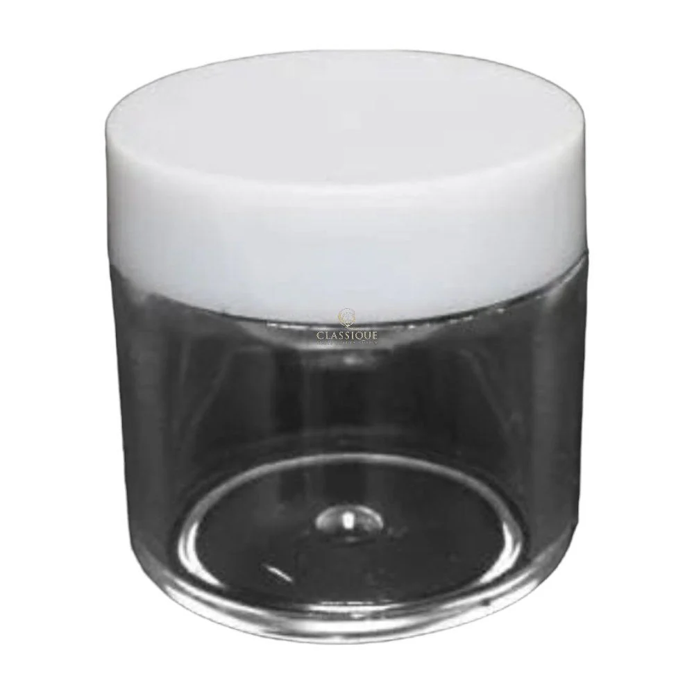 Berkeley Thick Wall PS Jar W/ White Cap 4Oz #BJ314-WH
