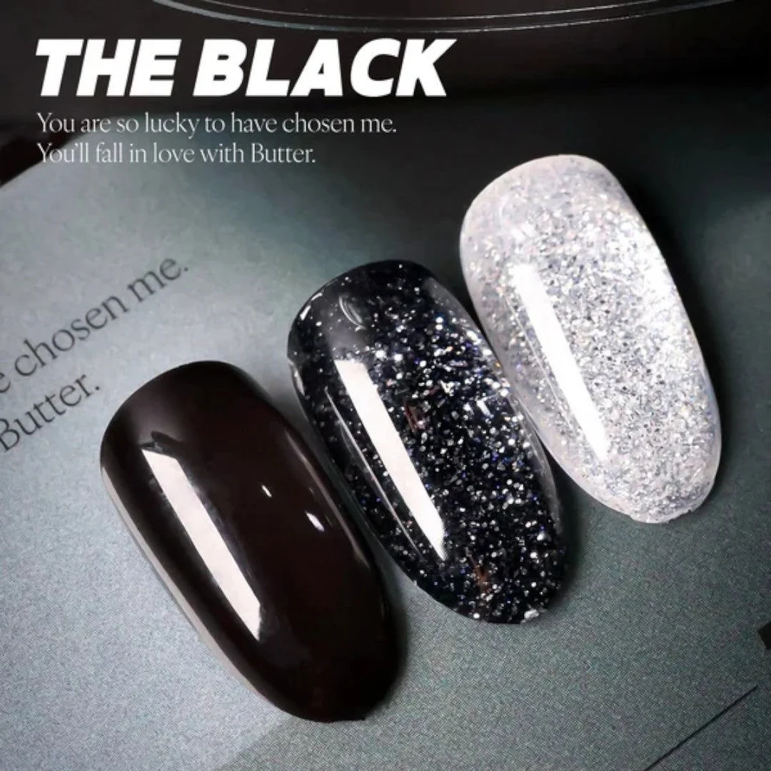 Butter Syrup Gel #BTS-22 Black Glitter - Image 3