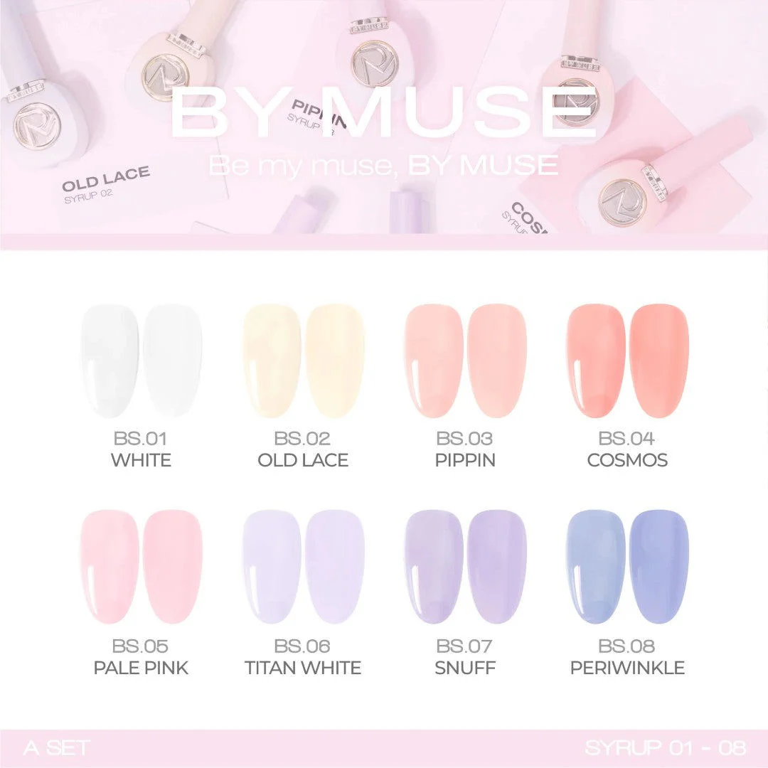 By Muse Syrup Gel Polish (HEMA-Free) #BS05 Pale Pink - Image 3