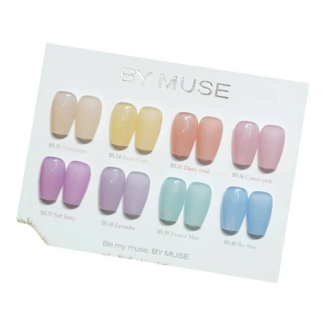 By Muse Syrup Gel Polish (HEMA-Free) #BS39 Frosted Mint - Image 2