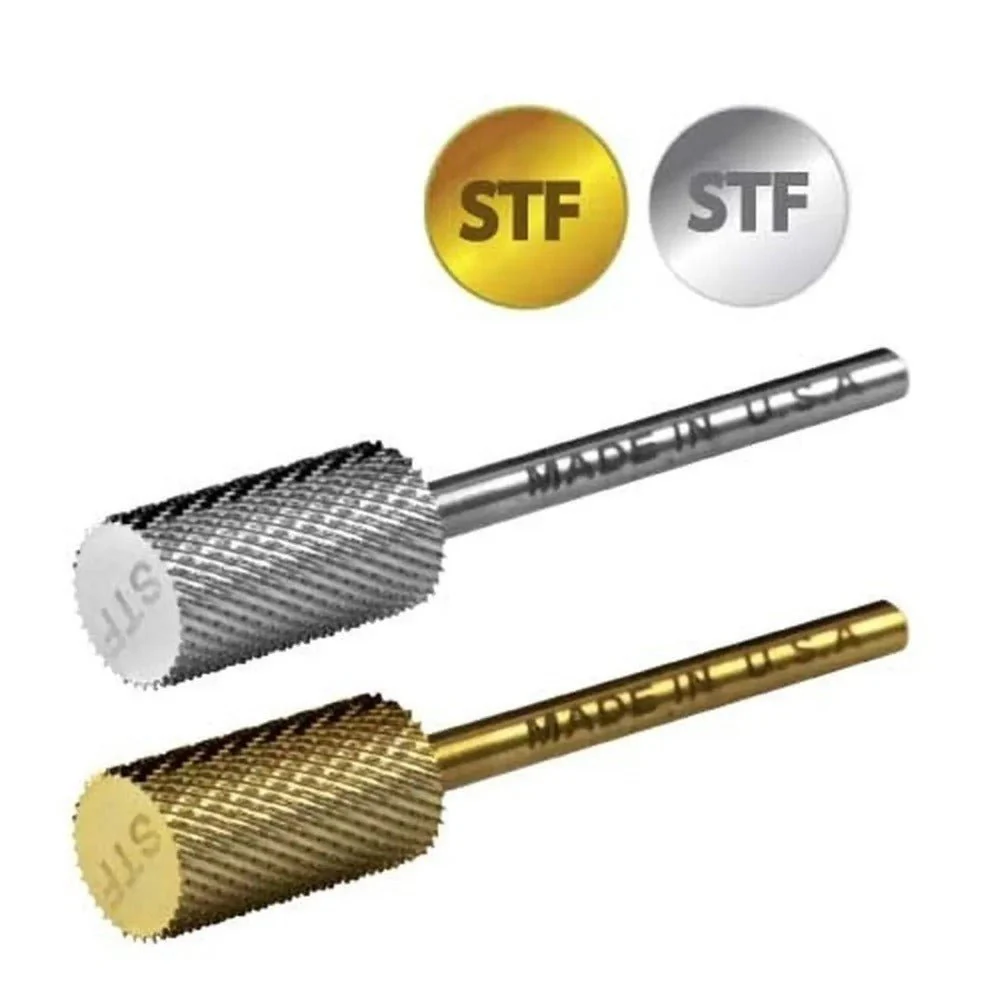 Startool Nail Drill Bits - Small Barrel Carbide STF Fine Grit 3/32 Silver