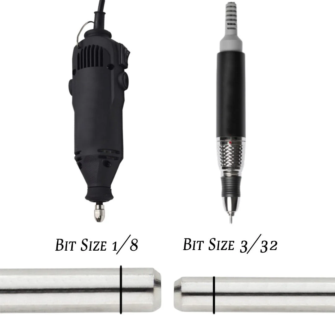 Startool Nail Drill Bits - Small Barrel Carbide STM Medium Grit 1/8 Gold - Image 2