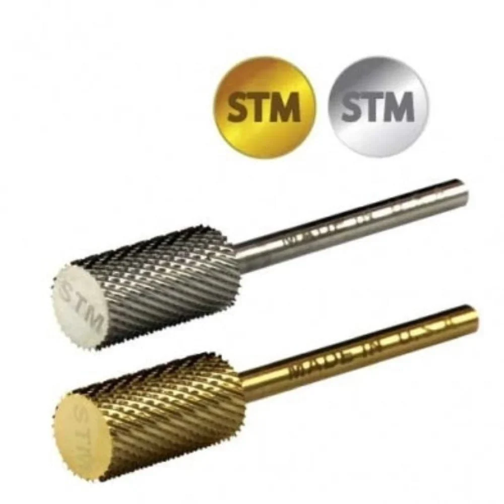 Startool Nail Drill Bits - Small Barrel Carbide STM Medium Grit 3/32 Gold