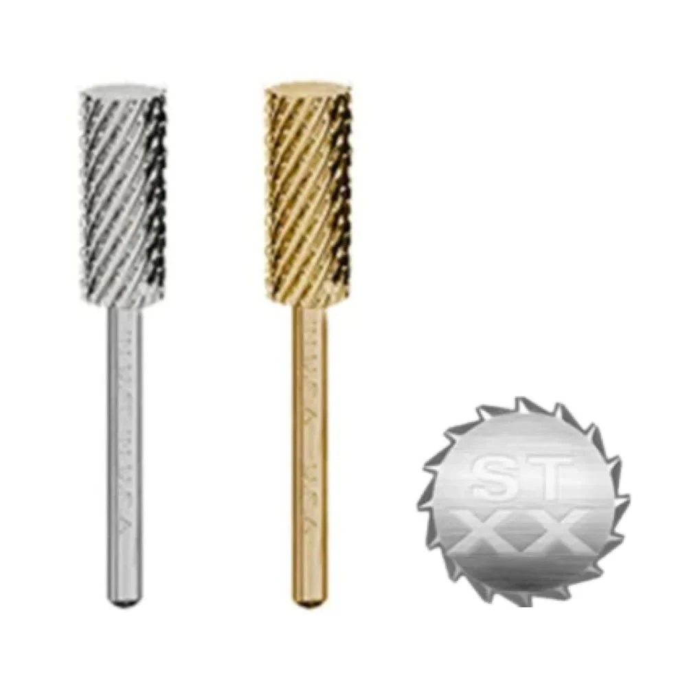 Startool Nail Drill Bits - Small Barrel Carbide STXX Double Extra Coarse Grit 1/8 Gold