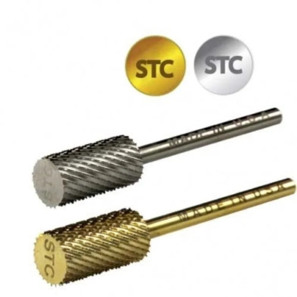 Startool Nail Drill Bits - Large Barrel Carbide STC Coarse Grit 1/8 Gold