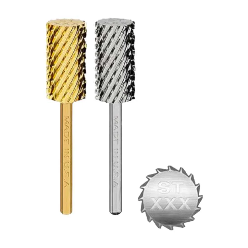 Startool Nail Drill Bits - Large Barrel Carbide STXXX Triple Extra Coarse Grit 1/8 Gold