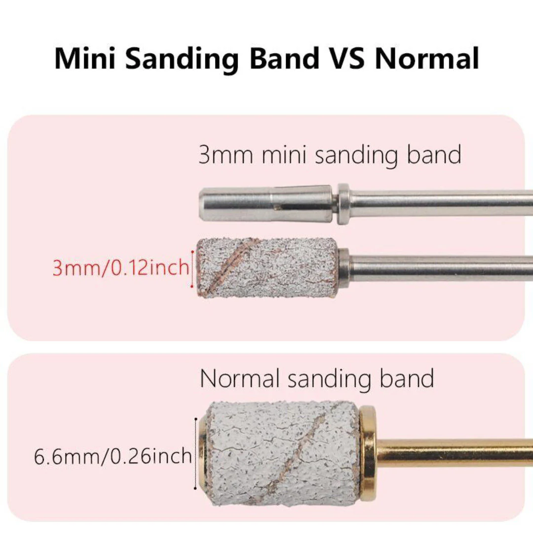 CNBS Nail Drill Bits - Crystal Mandrel 3/32 Silver - Image 3
