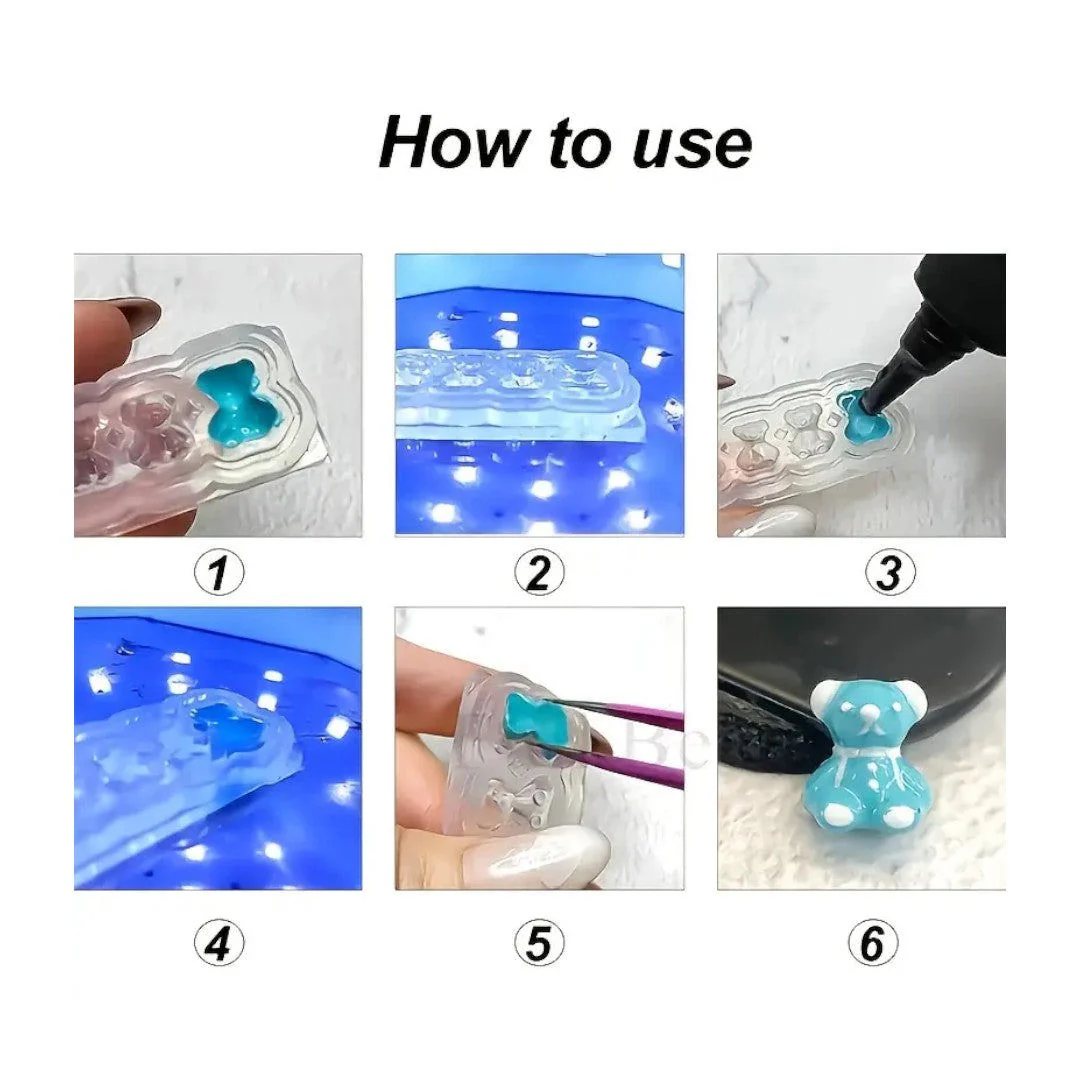 CNBS 3D Silicone Mould – Mixed Flower Designs - Image 5