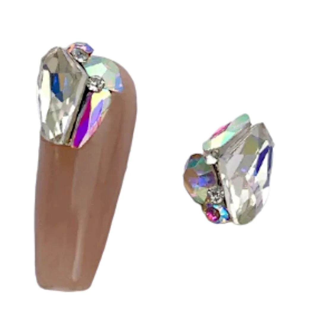 CNBS Nail Charms - White Crystal Clusters 5pcs - Image 5