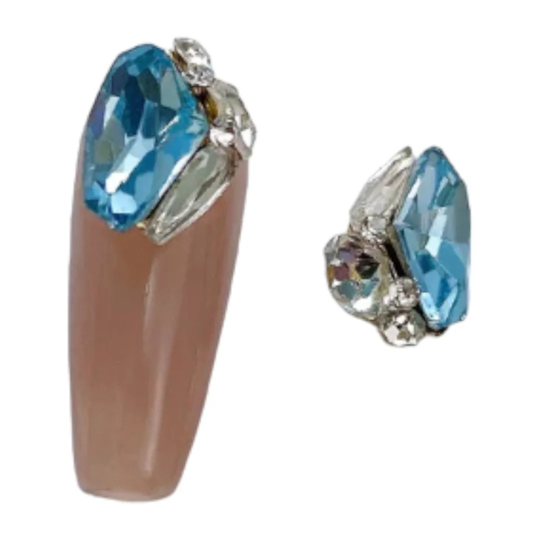 CNBS Nail Charms - Blue Crystal Clusters 5pcs - Image 4