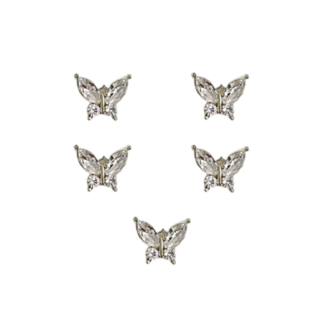 CNBS Rhinestones - Crystal Butterflies 5pcs - Image 2