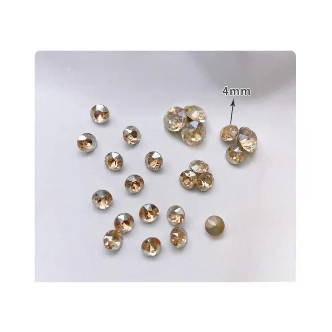 CNBS Nail Rhinestones - 4mm 3D Round Diamonds 20pcs - Image 10
