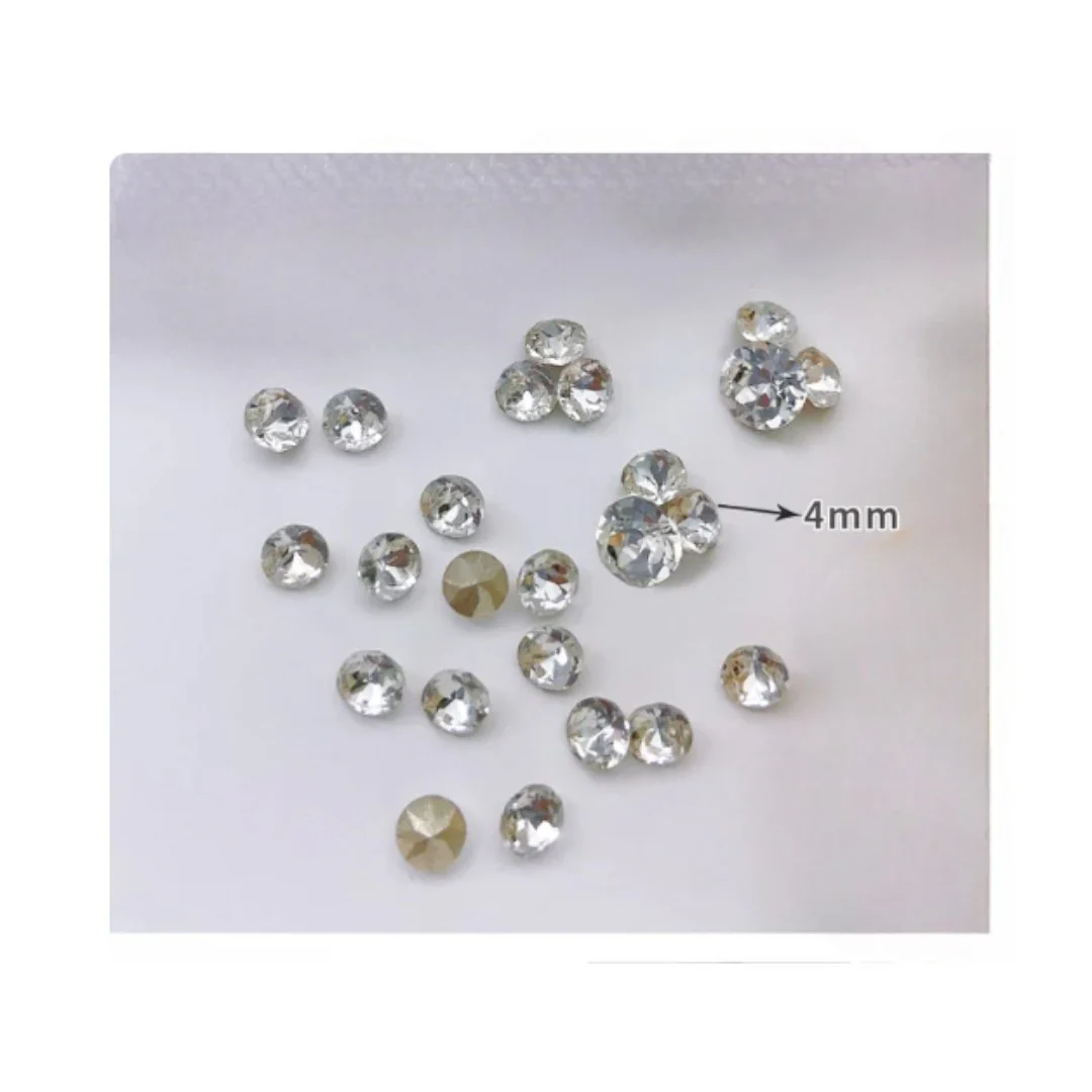 CNBS Nail Rhinestones - 4mm 3D Round Diamonds 20pcs - Image 2