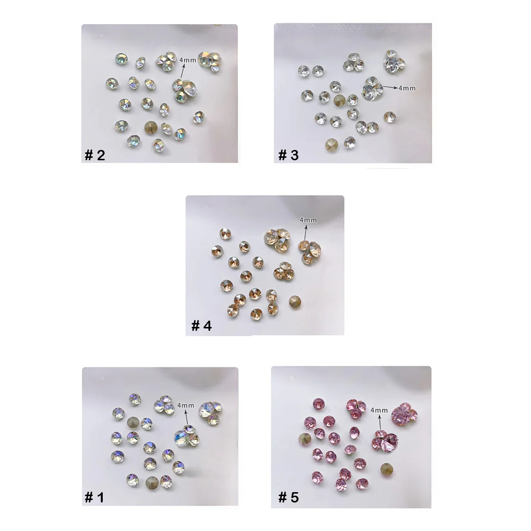CNBS Nail Rhinestones - 4mm 3D Round Diamonds 20pcs - Image 6