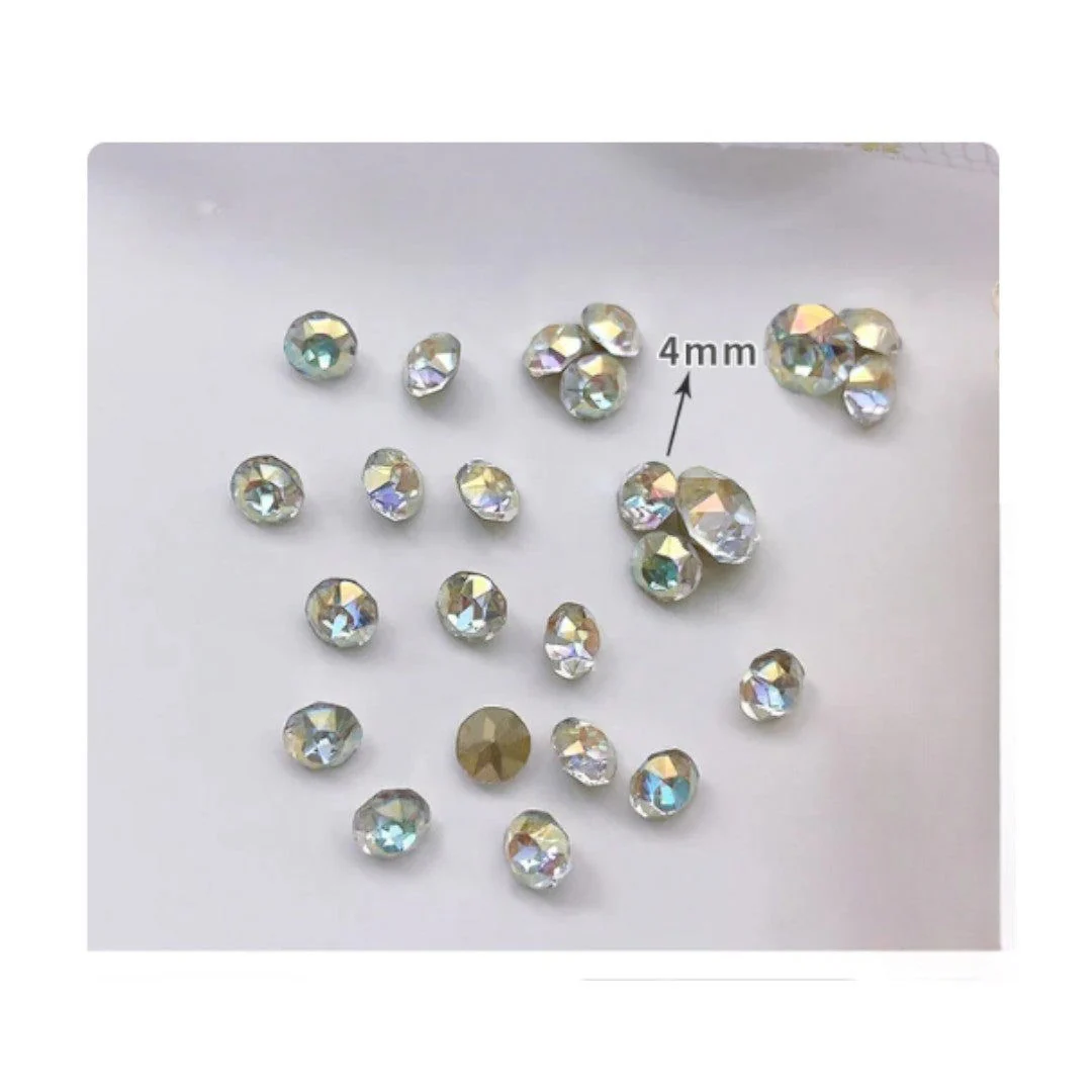CNBS Nail Rhinestones - 4mm 3D Round Diamonds 20pcs - Image 8