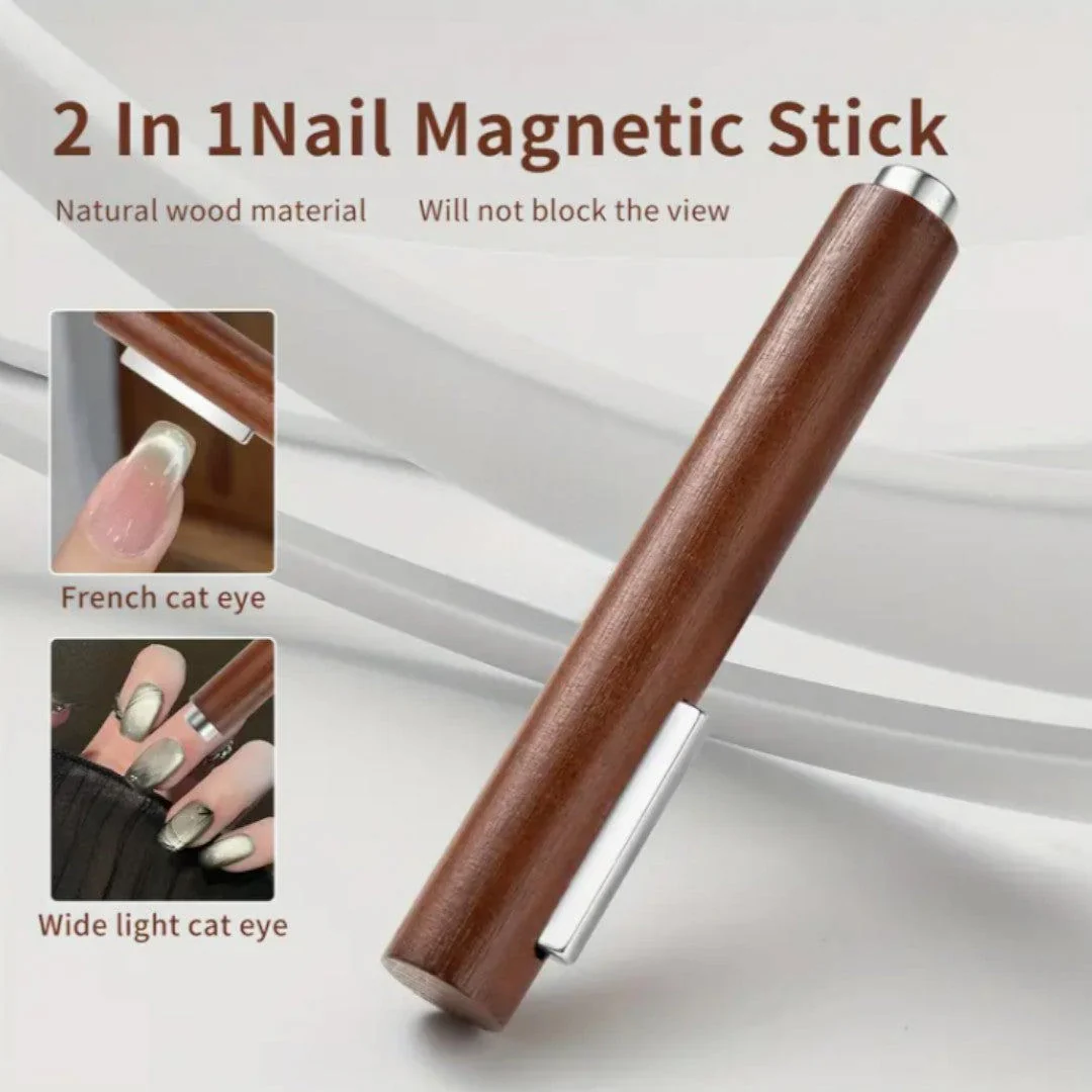 CNBS Cat Eye Magnet - Dual Magnet for French & Wide Cat Eye - Natural Wood Handle - Image 2