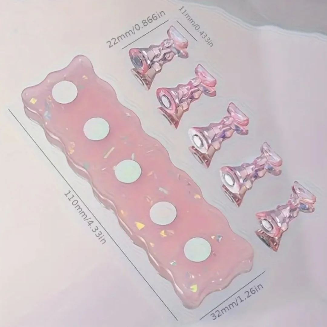 CNBS Iridescent Transparent Nail Tip Stand (5Pcs) - Image 3