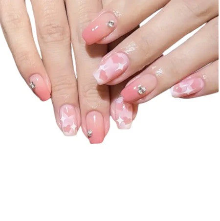 CNBS Nail Stickers - White Hearts #114+115 (2pcs) - Image 3