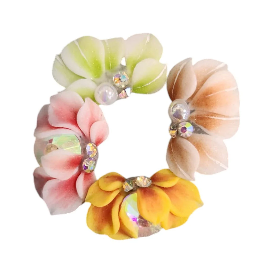 CNBS Nail Charms - 3D Handmade Acrylic Flower Varied Style 4Pcs - Image 10