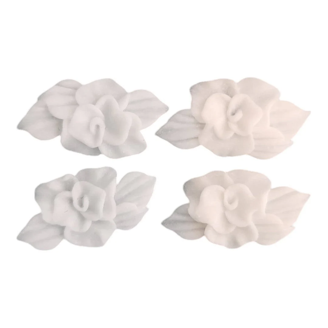 CNBS Nail Charms - 3D Handmade Acrylic White Flower 2 Varied Style 4Pcs - Image 16