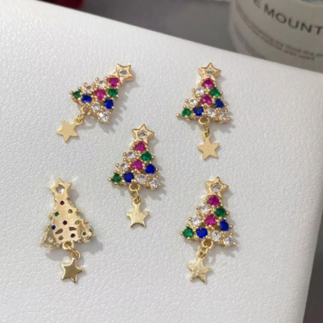 CNBS Nail Charms - Christmas Tree (5pcs) - Image 2