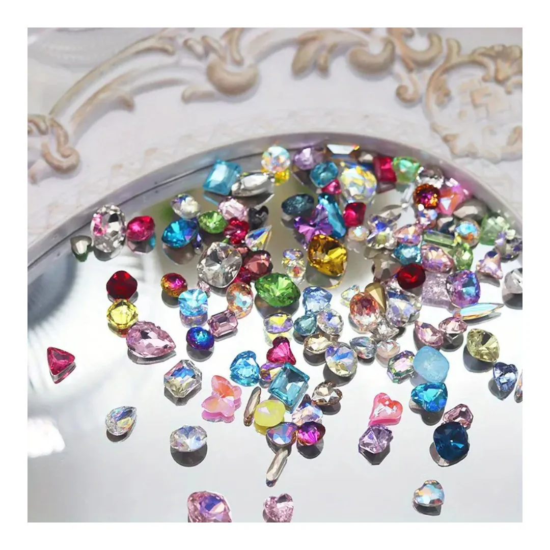 CNBS Nail Rhinestones - Mixed Colourful Rhisnestones Set 50pcs - Image 2