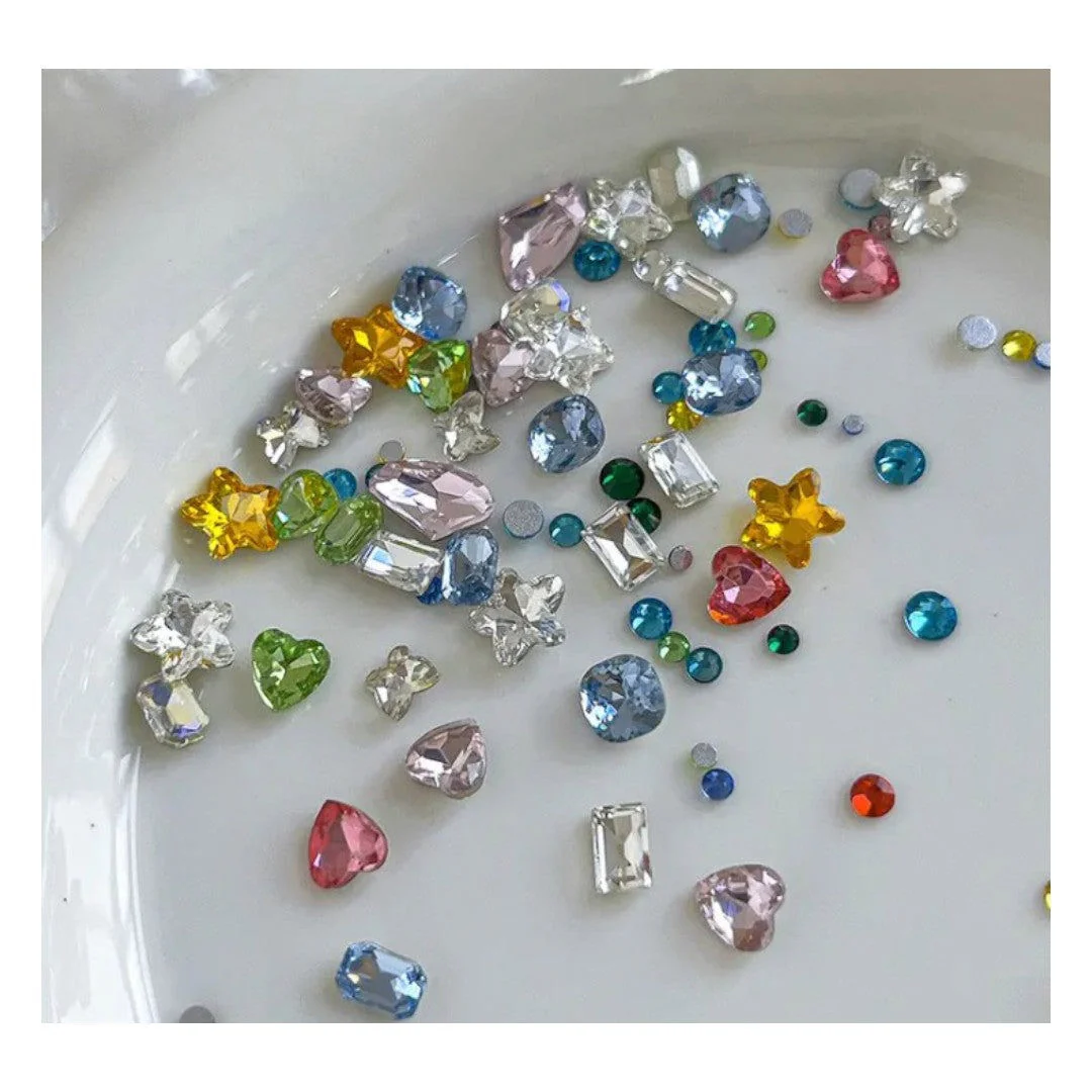 CNBS Nail Rhinestones - Mixed Colourful Rhisnestones Set 50pcs - Image 3