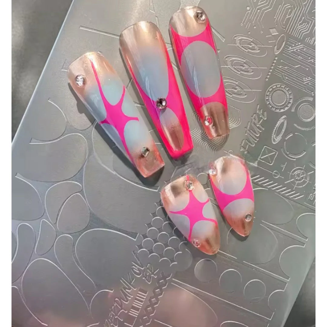 CNBS Nail Stamping Plates - Cyberpunk Design #PLUS-227 - Image 2