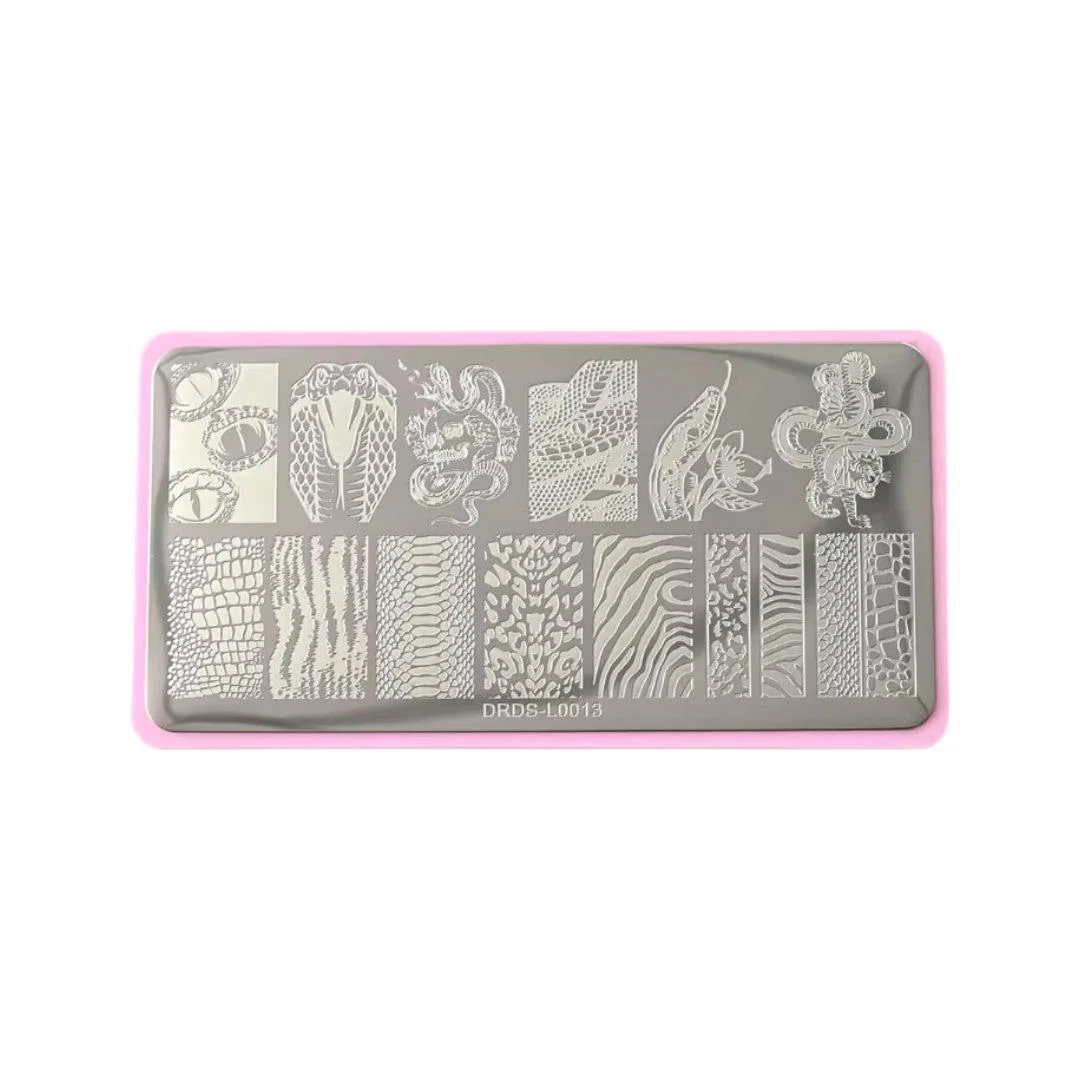CNBS Nail Stamping Plates - Mixed Snake Designs #DRDS-L0013 - Image 2